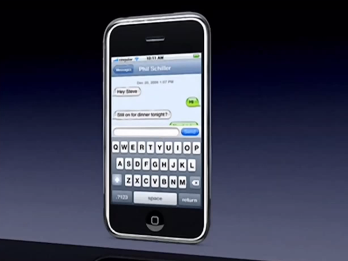 The original iOS Messages app only let you send regular text messages. You couldn