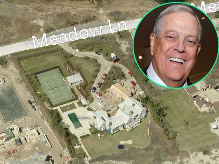 Nearby, billionaire David Koch of Koch Industries has a 7-bedroom mansion valued at $23.2 million. It has a tennis court and seaside pool. Not bad for #6 on the Forbes billionaires list.