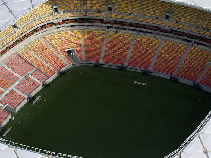 The pitch looks great from above ...