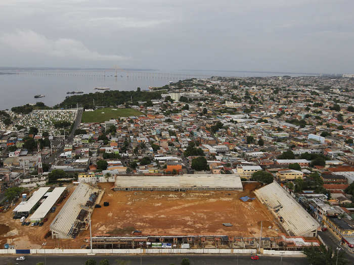 The Colina Training Center looked like this in January. Many World Cup venues were behind schedule last winter.