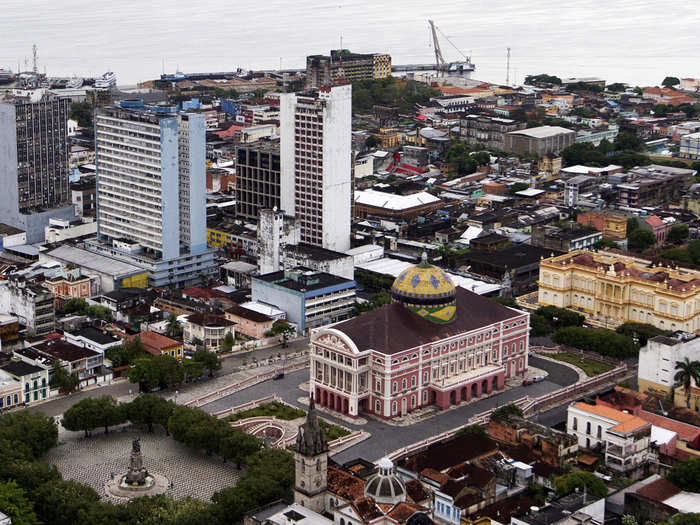 Downtown is centered around renaissance-style Amazon Theatre.