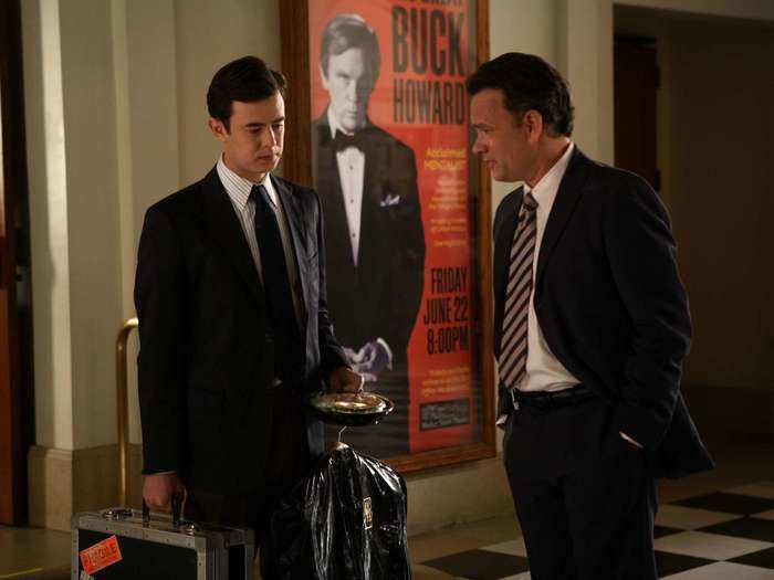 Tom and Colin Hanks played father and son on screen in "The Great Buck Howard" where the young Hanks attempts to become an assistant to a magician.