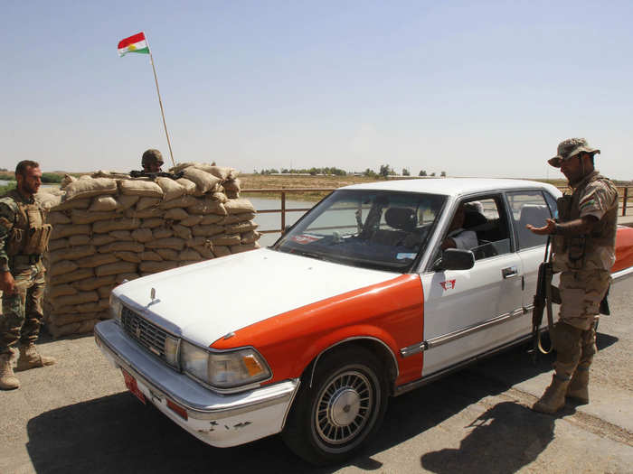 The Peshmerga are currently manning security checkpoints outside of Kirkuk ...