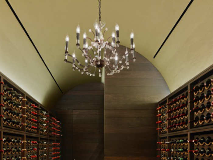 The wine cellar can hold up to 2,000 bottles.