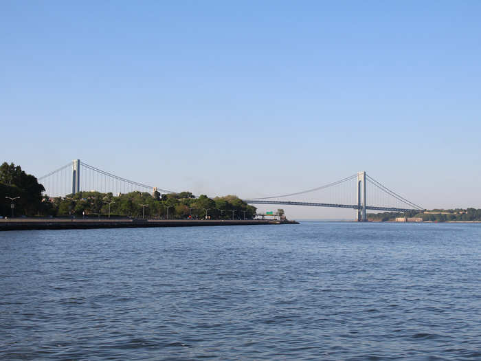 You can even spot the Verrazano-Narrows Bridge, which featured heavily in "Saturday Night Fever." Opened in 1964, it was the world