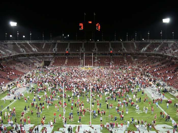 This is Stanford Stadium, where Stanford