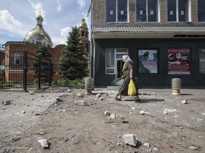 Shelling has caused significant damage to the city