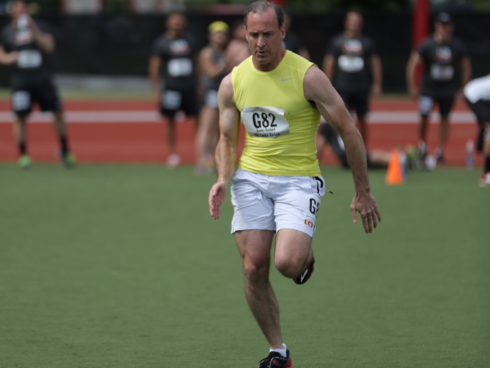 RBC Capital Markets Bobby Grubert, the head of U.S. Equities Trading, did really well during the running events. He finished the 400 meter in 1:01:72 and the 40 yard dash in 5.2.