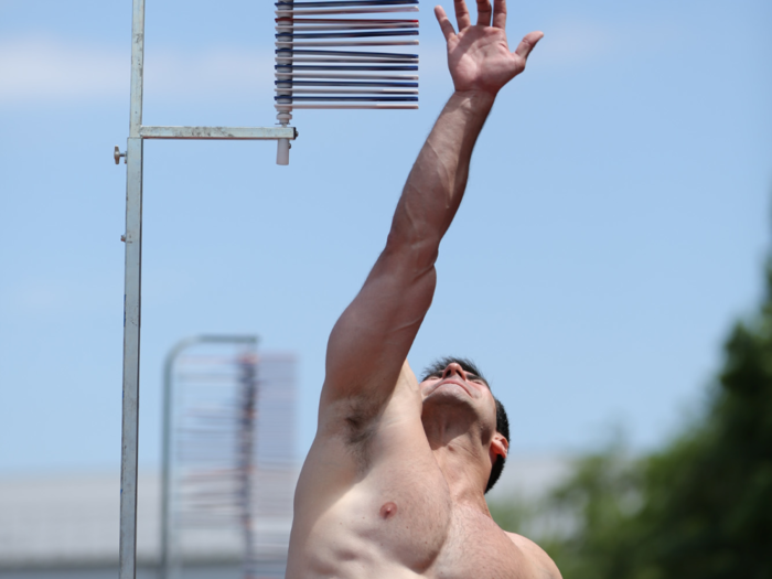 Neuberger Berman regional director Rob DeAngelo jumped 32 inches for the vertical jump event.