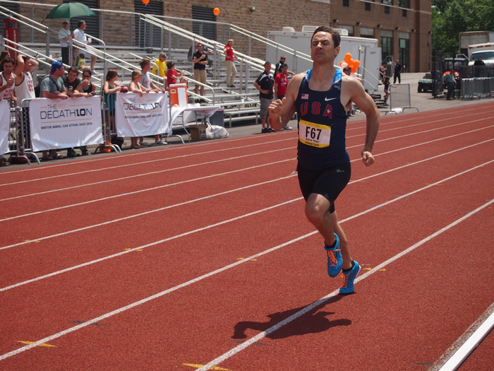 Goldman Sachs vice president Andrew Hogue always crushes the running events. He finished the 400 meter in 00:53.51 and the 800 meter in 02:27.61.