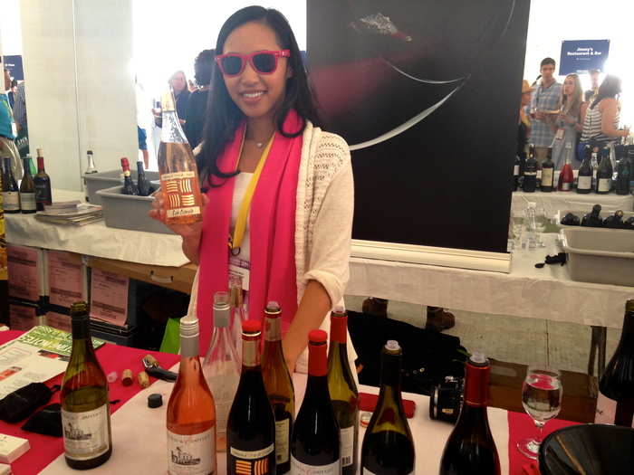 Rhone Valley Wines gave out free sunglasses with their tasting.