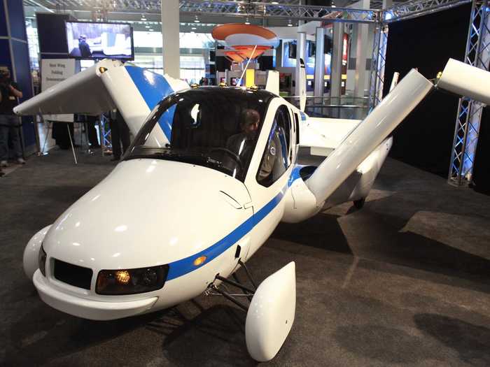 Terrafugia Transition, a flying car, spreads its wings at the New York International Auto Show.