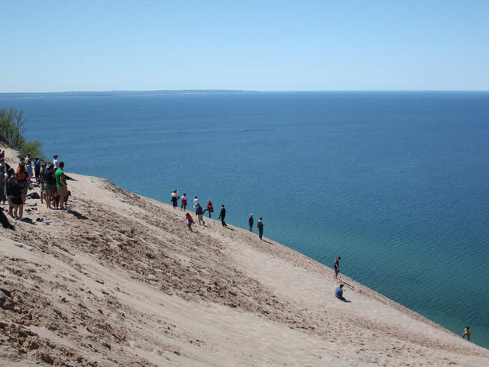 MICHIGAN: At Sleeping Bear Dunes on Lake Michigan, you