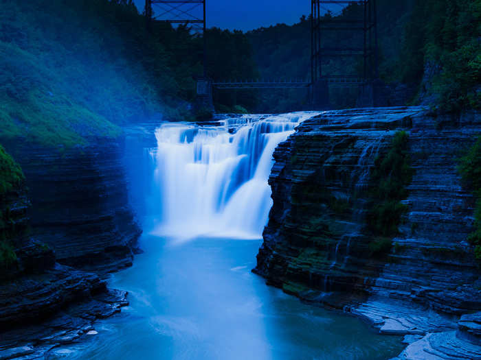 NEW YORK: Letchworth State Park is known as the "Grand Canyon of the East," probably because of its towering cliffs that reach as high as 600 feet. The gorge also features three major waterfalls formed by the rushing Genessee River. Take a guided walk, go white water rafting, or even take a hot air balloon ride.