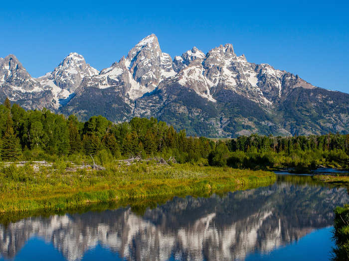 WYOMING: Grand Teton National Park offers more than 200 miles of trails, some over challenging mountain terrain and some alongside scenic lake shores. You can also float along the Snake River, which runs through the park.