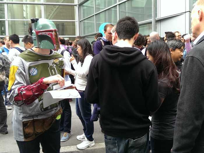 Boba Fett was handing out stickers.