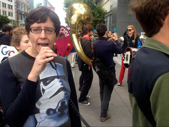 Jane Martin led the protesters