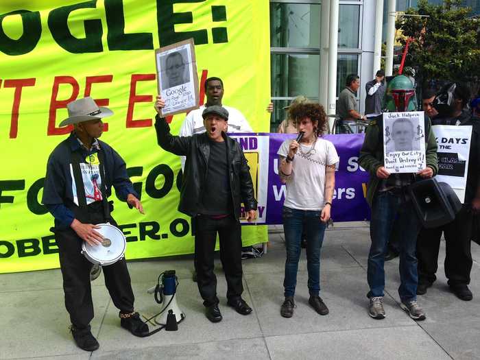 This man called on Google to stop evicting tenants in the Mission District.