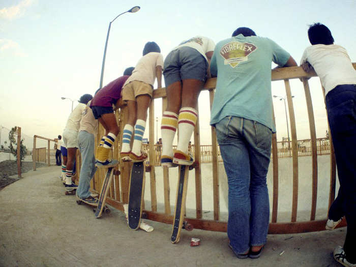 Tube Socks on Board, Marina Del Rey Skate Park (1977)