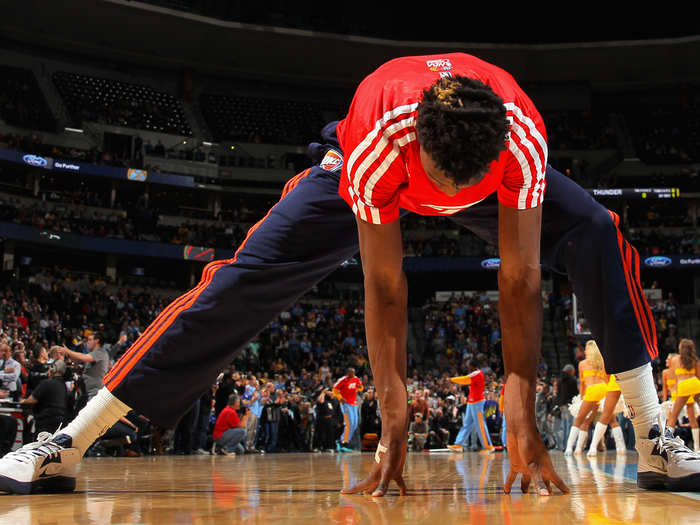 After bouncing around the D league and NBA, Thabeet now rides the bench for the Oklahoma City Thunder.