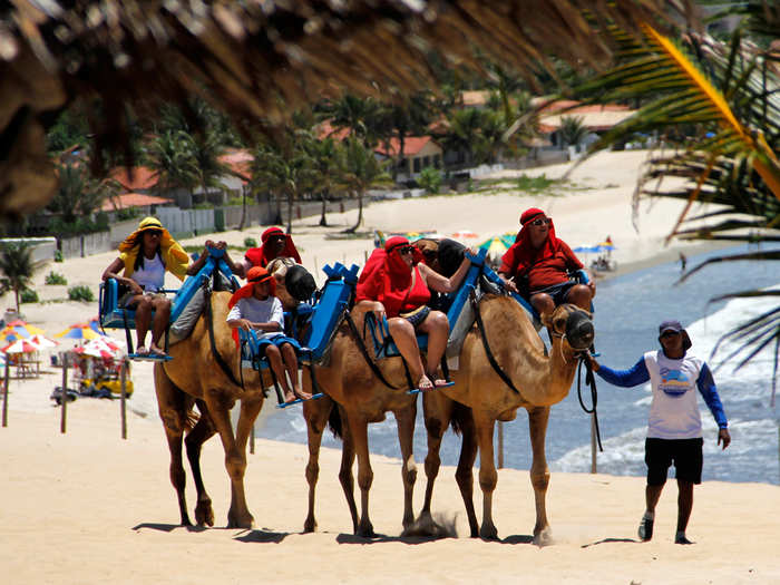 There also incredible sand dunes in Natal, which can be explored by camel or dune buggy.