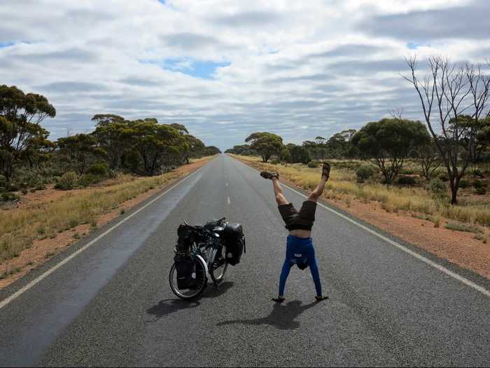 This is the longest straight road in Australia, which cyclists will either love or hate. I loved it.