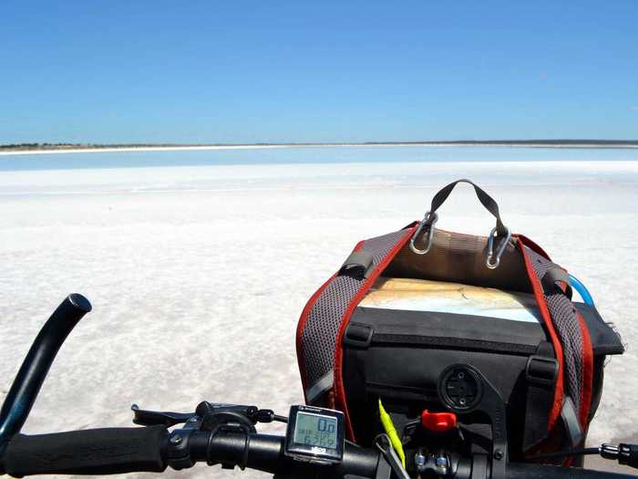 Lake King, a salt lake, seemed like a natural place to stop. But my break for photos ended up getting me stuck. It took 40 minutes to get out.