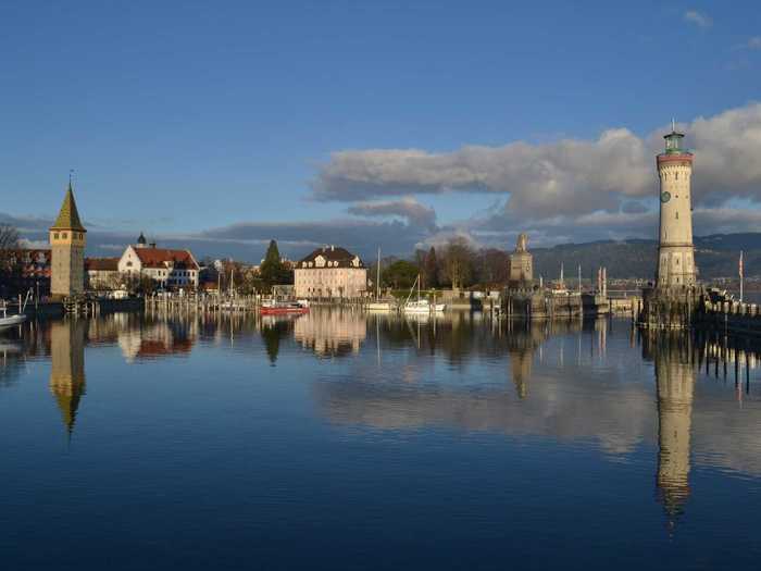 We passed a small harbor in Lindau, Germany on the border towards Austria.