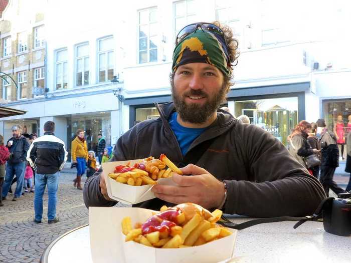 I spent Christmas Day in Belgium enjoying some Friet — french fries. They fry the potatoes twice, resulting in a seriously delicious potato.