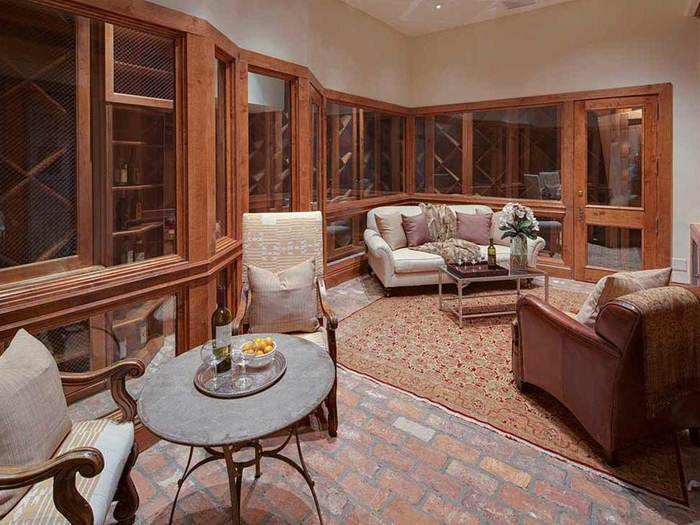 Have a wine night in this cozy room, which offers easy access to the home