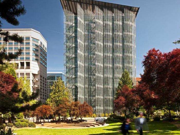 WINNER (Americas): Edith Green-Wendell Wyatt Federal Building, Portland. Standing at 361 feet tall, this office tower was renovated from its original 1970 design into a lightweight, sustainable epicenter.