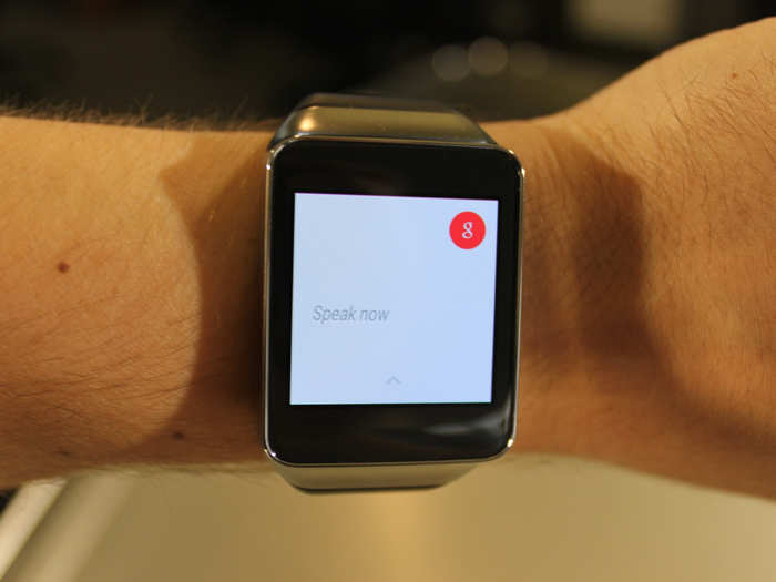 You control Android Wear using your voice. There are a bunch of things it can do.