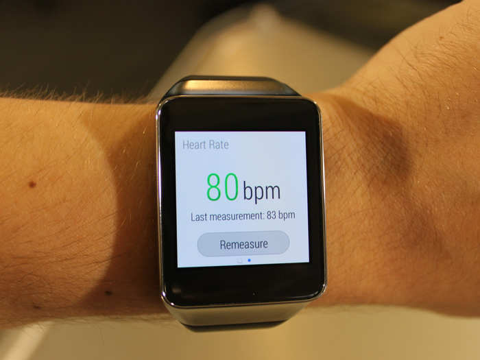 There are health-tracking features, too. You can tell Android Wear to measure your heart rate.