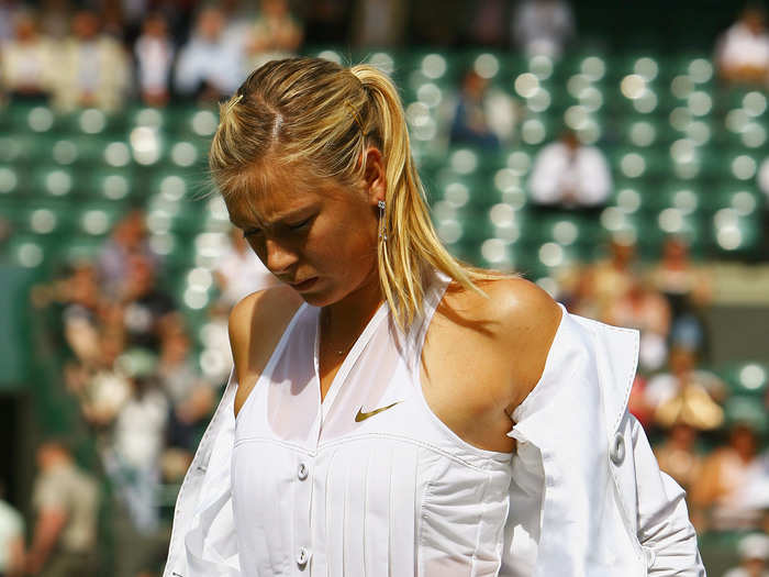 In 2008, Maria Sharapova wore what looked like a tuxedo top