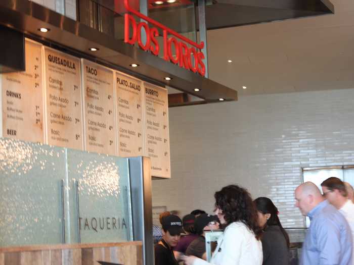 Dos Toros Taqueria is another New York favorite. The burrito joint originated in San Francisco and opened a New York outpost near Union Square several years ago. There was a long line, even at 2:30 in the afternoon.