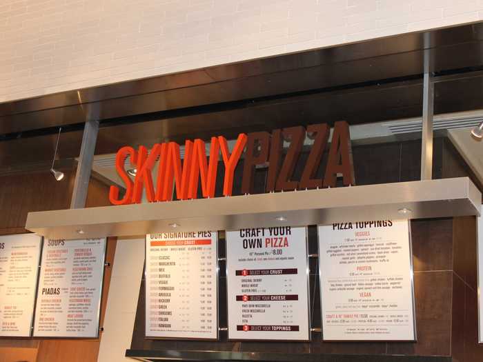 Skinny Pizza, a design-your-own pizza spot that promises a healthier version of the standard slice, was nearby.