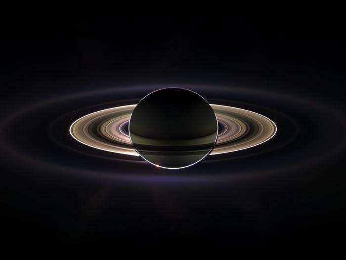With Saturn in front of the sun NASA found faint rings that were previously unknown to exist.