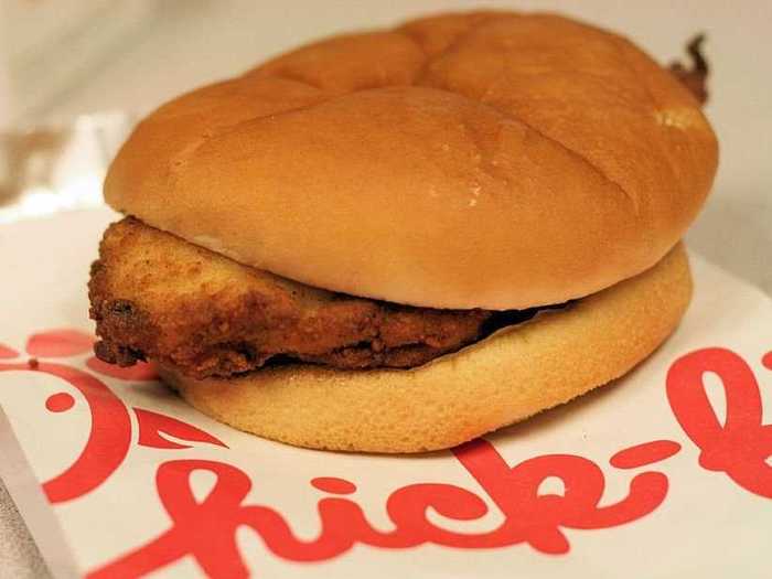 26. Southern-style fried chicken sandwiches topped with pickles are widely available. Chick-Fil-A sells America