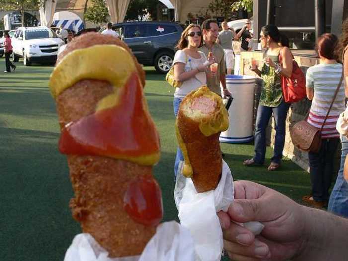 20. Corn dogs are a food only Americans could have invented and are often found at fairs.