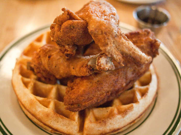 19. Chicken and Waffles is a dish that has exploded in popularity in recent years.