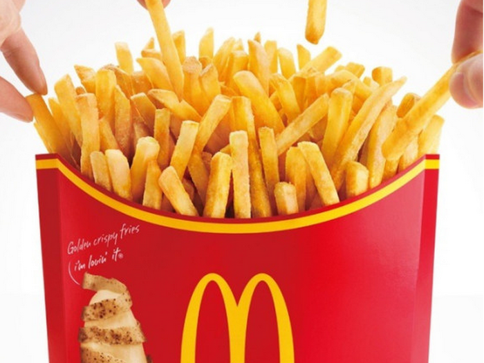 8. French fries are found at fast food chains and fancy restaurants.