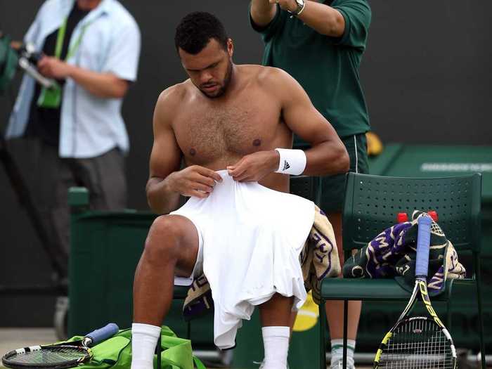 Jo-Wilfried Tsonga looks like a linebacker.