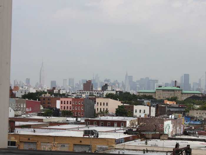 After climbing up four flights of stairs, we were rewarded with a sweet rooftop view (that