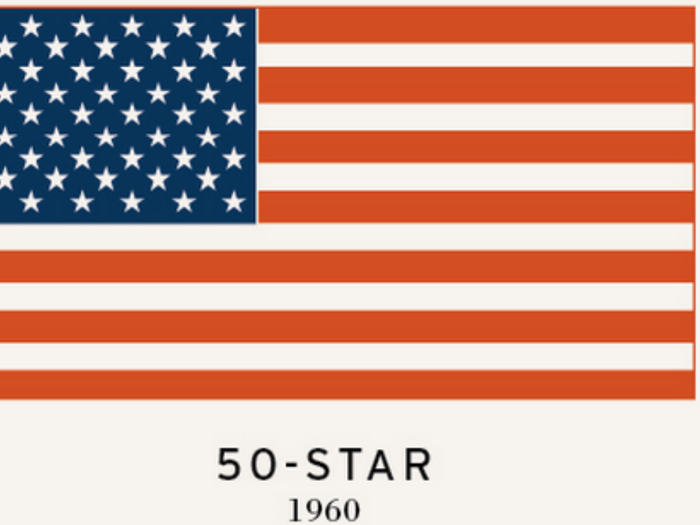 Robert G. Heft, then a high school student in Ohio, is credited with designing the modern flag in 1959, the same year Hawaii was admitted to the U.S. It follows very specific height, width, and color regulations set by Congress.