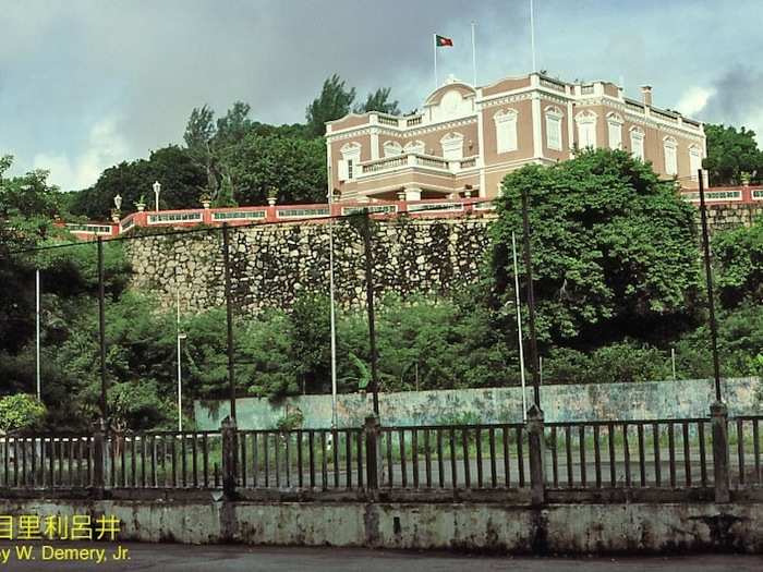 Palacete de Santa Sancha, the state guest house of the Chief Executive of Macau. Until reunification in 1999, this was actually the official residence of Macau