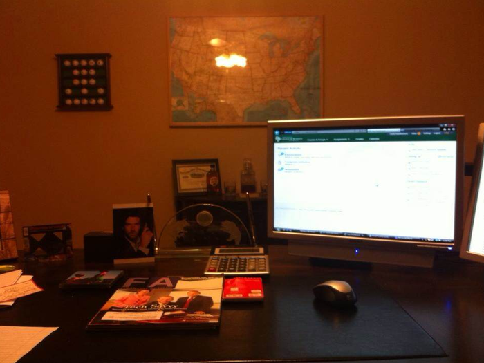 This desk comes from a trader in Portland, Maine.