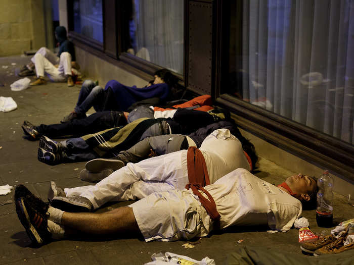 The San Fermin festival is a crazy party, and one that requires endurance.