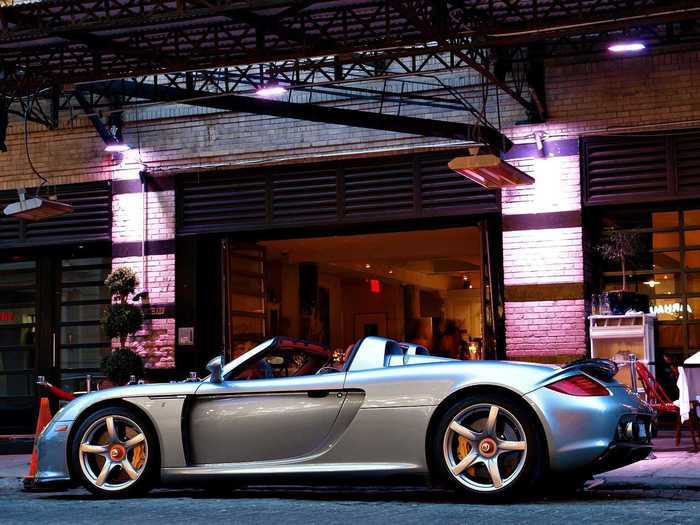 But his garage also has a more high-end Porsche, the sleek Carrera GT.