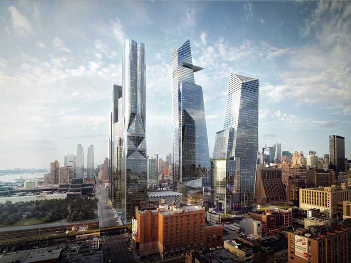 The first phase of Hudson Yards is the Eastern Rail Yard, which will have several residential and office towers, along with dozens of shops and restaurants to occupy an expected 65,000 visitors a day. The Western Yard will be mostly residential.