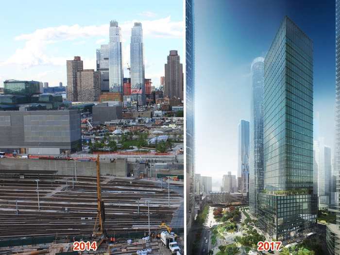 Across the street, between 33rd and 34th Streets, is 55 Hudson Yards. The LEED Gold-certified building will stand 780 feet tall by 2017.